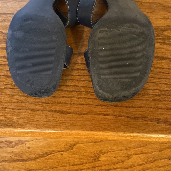 Navy Heeled Sandals - Picture 4 of 6